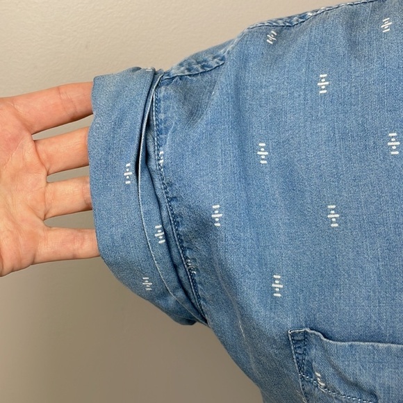 Thread & Supply Mini Dress SZ XS Short Sleeve Full Button Down - Picture 6 of 14